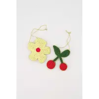 Zusss Cadeauset Decoratiehangers - Verjaardag - Cadeau 60% Glas / 40% Polyester Geel