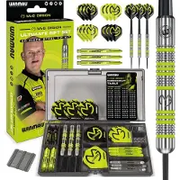 Winmau Michael Van Gerwen MvG Cadeauset - 50-delige professionele Dartset - Inclusief 4 sets shafts, 4 sets flights en accessoires - 20g Steeltip Dartpijlen