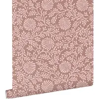 ESTAhome behang vintage bloemen mauve paars - 50 x 900 cm - 131516