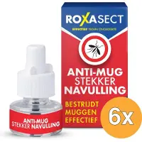 Roxasect 6x anti-mug stekker navulling - 6x30ml - Voordeelverpakking!