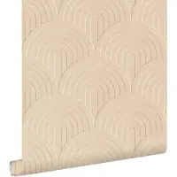 ESTAhome behang 3D-motief warm beige - 50 x 900 cm - 131107