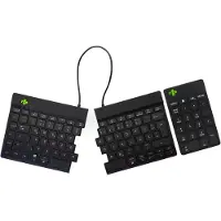 R-Go Tools R-Go Split Break - Ergonomisch Toetsenbord & Numpad - Bluetooth - Break software - QWERTY US - Draadloos - Zwart