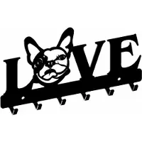 Gamet Love Serie - Wandkapstok - Zwart - Laser Gesneden Staal - Modern