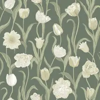 Boråstapeter Vliesbehang 6971 - Österlen - Botanisch Groen - 53cm x 10.05m