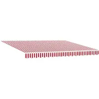 vidaXL Uitschuifbare luifel Rood en Wit 400 × 350 cm