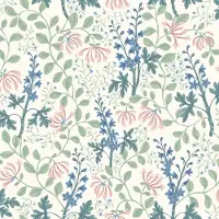 Boråstapeter Vliesbehang 6984 - Österlen - Botanisch Wit - 53cm x 10.05m