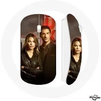 MANIACASE Draadloze muis - Chloe Decker - Lucifer Morningstar - Wit - USB wifi - Compatibel met Mac en PC
