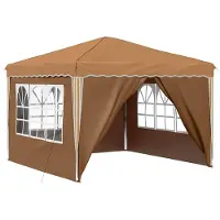 vidaXL Pop-up Feesttent 288 x 288 x 245 cm Beige Oxford Stof