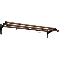 Essem Design Nostalgi 291 Hoedenplank walnoothout, zwart frame
