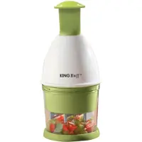 King Hoff Premium Groentesnijder - Fruitsnijder - Hakker Perfecte snijresultaten - Eenvoudig in gebruik - RVS