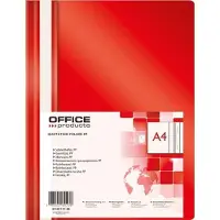 Office Products Snelhechtmap A4 PP rood (25)