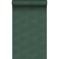 Origin Wallcoverings behang grafisch 3D motief donkergroen - 50 x 900 cm - 347997