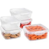 PlasticForte Vershoudbakjes set Classic - 5x stuks - vriezer en magnetron - kunststof - diverse maten - 600-800-1000 ml