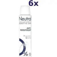 Neutral - Anti-Transpirant Deodorant Spray - Parfumvrij - 6 x 150 ml - Voordeelverpakking