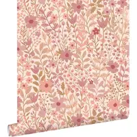 ESTAhome behang bloemetjes roze en paars - 50 x 900 cm - 131938