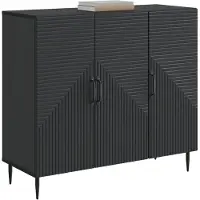 vidaXL Dressoir Zwart 89 x 34,5 x 80 cm Bewerkt hout