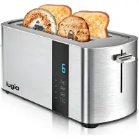 Lugia Broodrooster RVS Toaster 4 Sneetjes - 7 Warmteniveaus - Led
