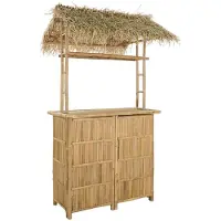 vidaXL Buiten Bartafel Naturel 115 x 95 x 215 cm Bamboe
