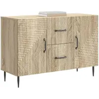 vidaXL Dressoir met lade Sonoma Eiken 89 x 34,5 x 60 cm Bewerkt hout