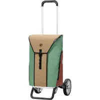 Andersen Shopper Trolley 'Alu Star' beige / groen / rood