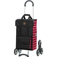 Andersen Shopper Trolley 'Jella' gemengde kleuren / donkerrood / zwart