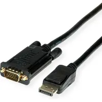 Roline DisplayPort VGA kabel, DP M - VGA M, zwart, 5 m