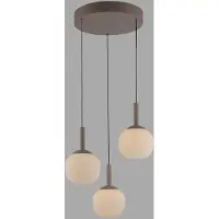 JUST LIGHT Hanglamp Nami, dimbaar, bruin / roest, Woon-/ Eetkamer, metaal, hanglamp