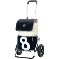 Andersen Shopper Trolley blauw / wit
