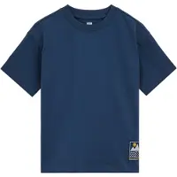 We fashion Shirt donkerblauw / geel