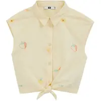 We fashion blouse lichtgeel Meisjes Katoen Klassieke kraag All over print - maat 158/164