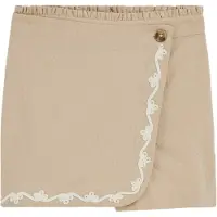 We fashion Rok taupe / wit