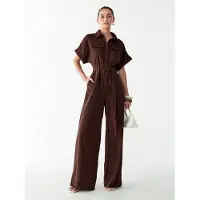 BWLDR Jumpsuit 'Ara' donkerbruin