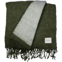 ERNST plaid met franjes 130x170 cm Groen-wit