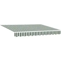 vidaXL Uitschuifbare luifel Groen en Wit 350 x 250 cm Polyester