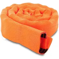 DeLOCK Double-Layer Flat protective Sleeve 40 x 16 mm with black Wear Warning Indicator for cables or copper busbars, PET, orange 1 m