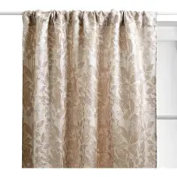 Atmosphera Samara Polyester Gordijn 140x260cm - Kant en klaar met ringen - Beige