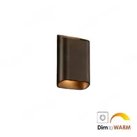 Artdelight Design wandlamp Diaz-S dim to warm donker antiek bruin