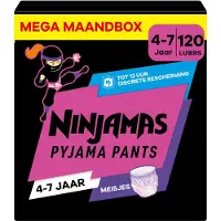 Ninjamas Pampers - Pyjama Pants Nacht - Meisje - 4/7 jaar - Mega Maandbox - 120 luierbroekjes