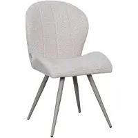 Label51 Sil Eetkamerstoel - Naturel - Stof - Taupe Metalen Frame - Stoel - Normale eetkamerstoel