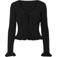 Pieces Gebreid vest 'PCRagnhild' zwart