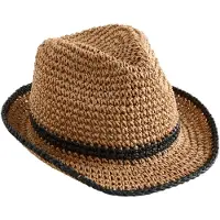 Next Hoed 'Fedora' cappuccino / zwart