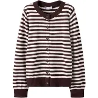 Name it Gebreid vest bruin / wit