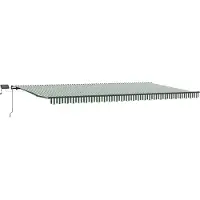 vidaXL Uitschuifbare luifel Groen en Wit 600 × 300 cm