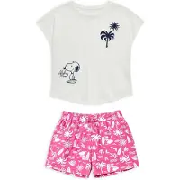 Gisela Pyjama fuchsia / offwhite