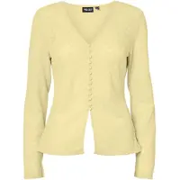 Pieces Gebreid vest 'PCBaisy' geel