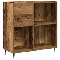 vidaXL Platenkast Oud hout 85 x 38 x 89 cm Bewerkt hout