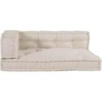 vidaXL Pallet Sofa Kussen 3 st Stof Crèmekleurig 120 x 80 x 34 cm
