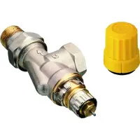 Danfoss ra-un thermostatische radiatorkraan haaks verkeerd, 1/2"binnendraad x 1/2"bu, vernikkeld