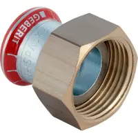 Geberit GE Mapress C-stalen overgang met moer, diameter 22 mm x G 1 1/4, verzinkt, 1 stuk.