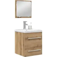 vidaXL Badkamermeubel Set 2 st Artisan Eiken Bewerkt hout